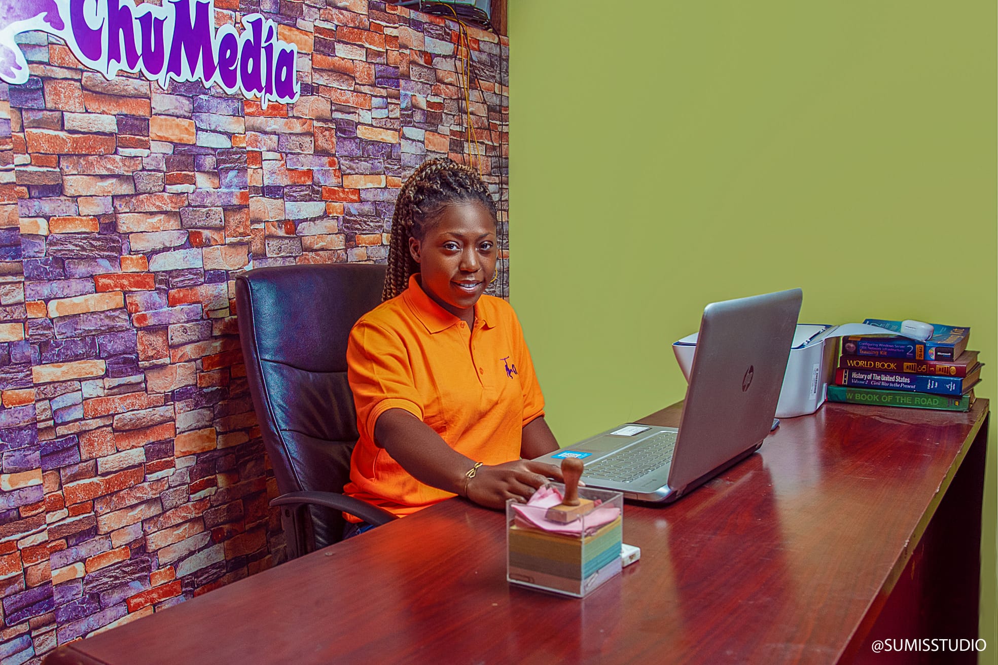 ChuMedia production studio — design and print workspace